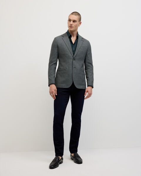 Two-Toned Houndstooth Blazer, Dark Khaki, hi-res